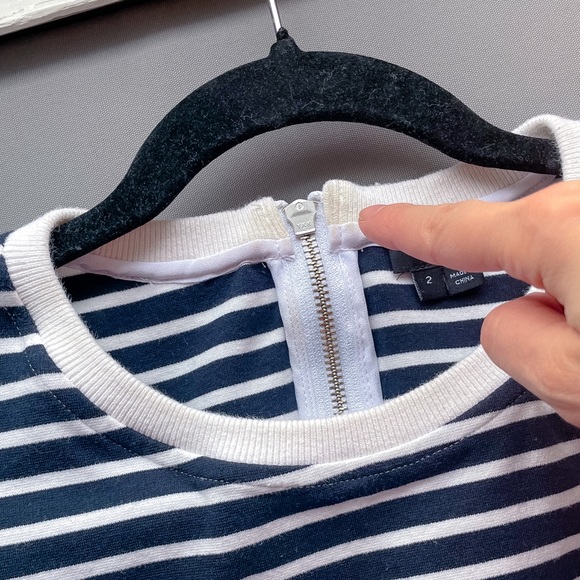 THEORY long sleeve stripe mini dress sailor Shopbop Madewell J Crew Tibi XS 0 2 - Picture 8 of 8